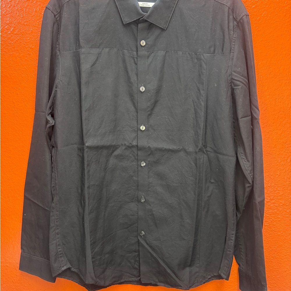 Calvin Klein Men's Charcoal Button-Down Shirt